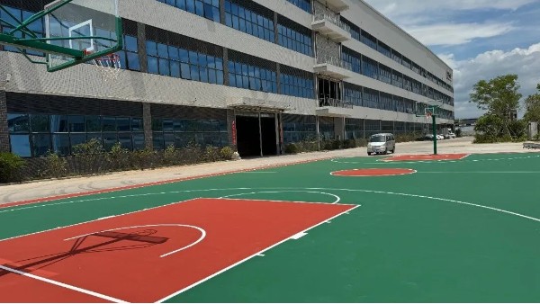 為邦元名匠家居用品有限公司新廠區打造高品質籃球場地坪漆