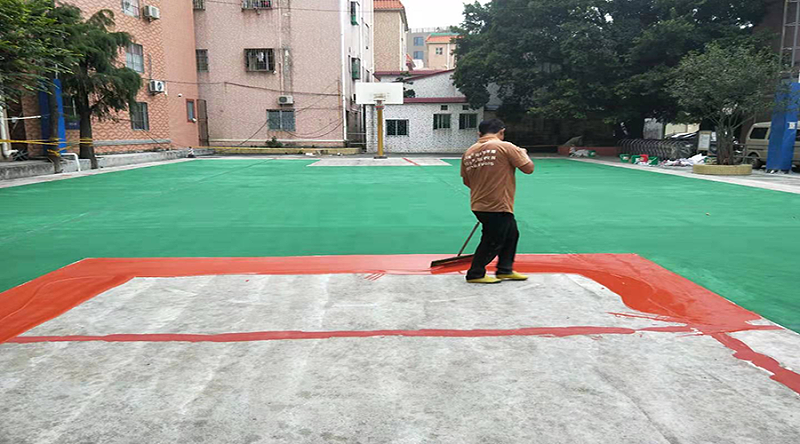 球場地坪施工,籃球場地坪