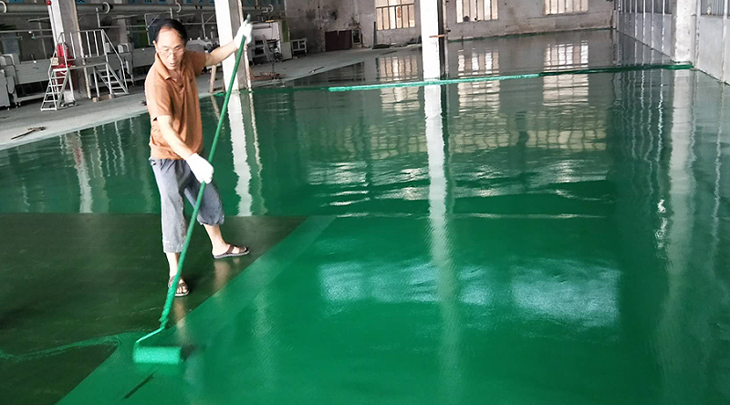滾面耐壓砂漿型環(huán)氧地坪漆工程