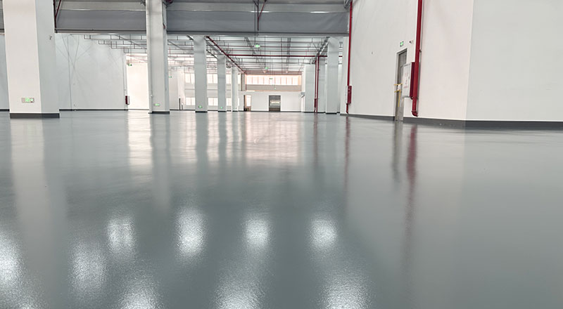 中山某紡織業有限公司選用地衛士聚氨酯超耐磨地坪漆工程
