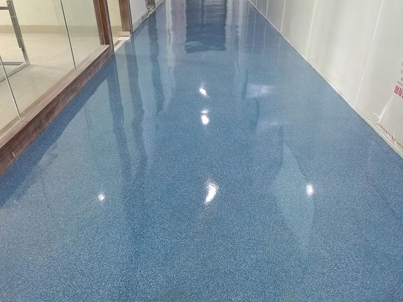 地衛(wèi)士環(huán)氧彩砂自流平地坪漆辦公室完工效果圖