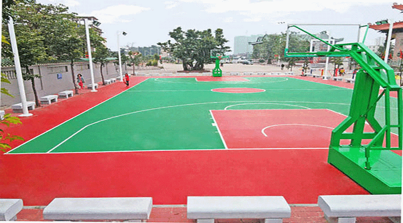 地衛(wèi)士水性硅PU球場(chǎng)地坪漆完工效果圖 地衛(wèi)士水性硅PU球場(chǎng)地坪漆完工效果圖