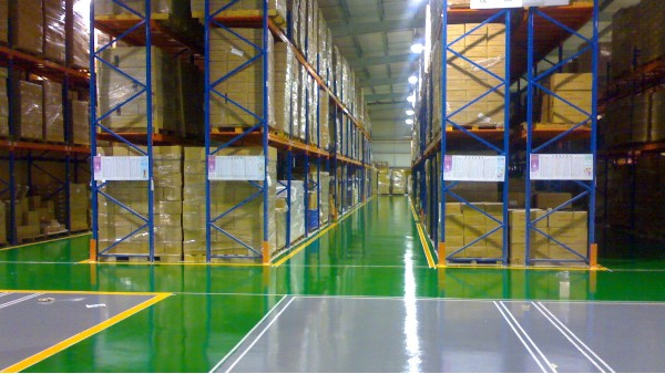 倉庫物流中心地坪解決方案 耐磨環氧地坪